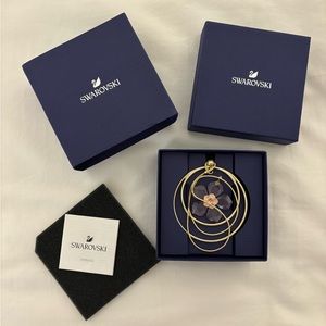Swarovski Purple Gold Flower Ornament